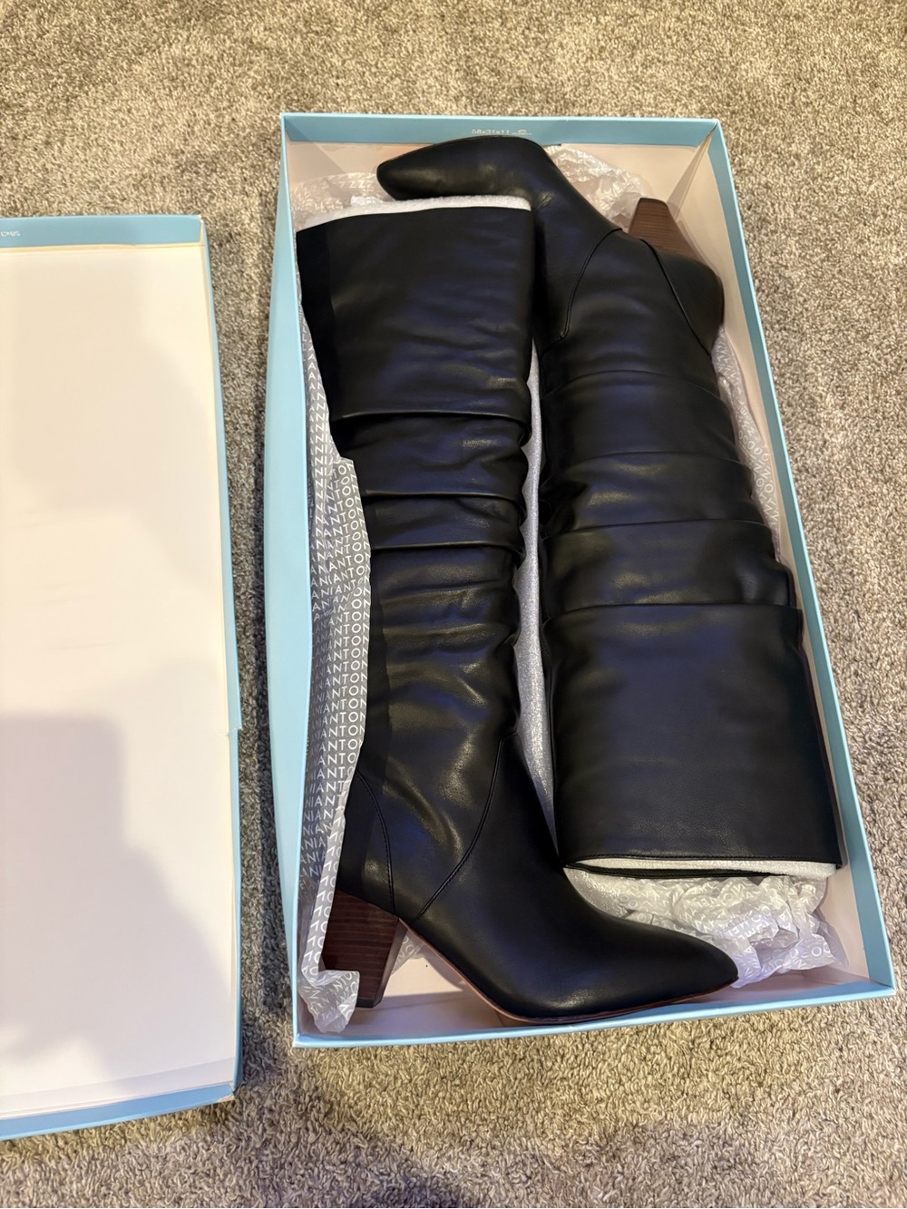 ANTONIO MELANI Black Over-The-Knee Slouch Boots